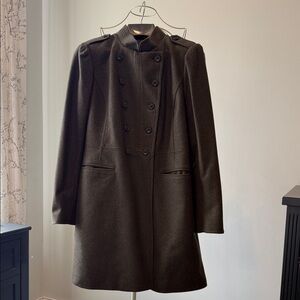 Banana Republic Double-Breasted olive green coat